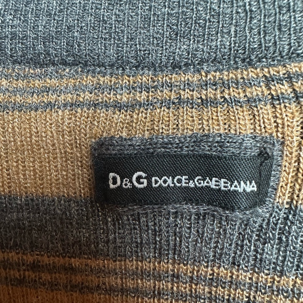 Dolce & Gabbana Striped Cardigan | Luxury Knit Button Front - Picture 4 of 13
